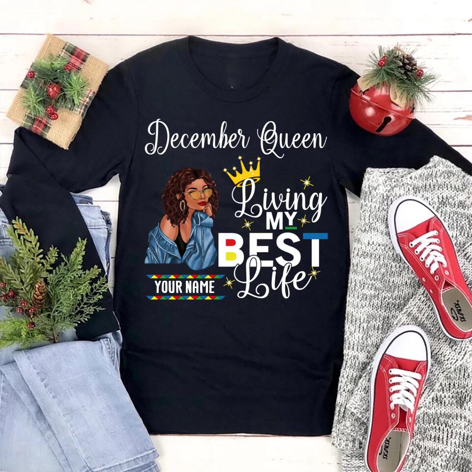 December Birthday Shirt, Custom Birthday Shirt, Queens Born In December, December Birthday Gifts, December Birthday Gifts