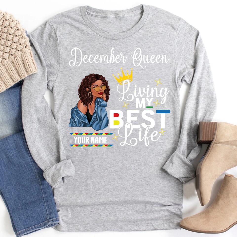 December Birthday Shirt, Custom Birthday Shirt, Queens Born In December, December Birthday Gifts, December Birthday Gifts