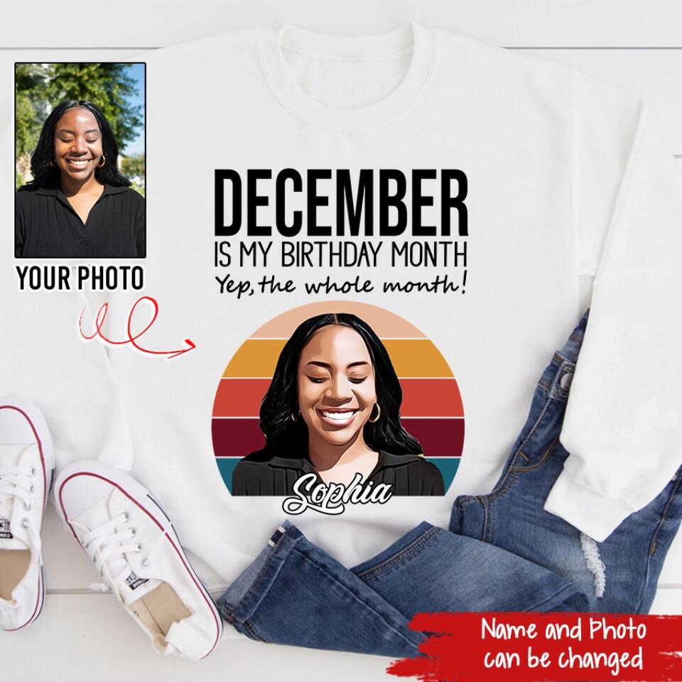 Custom December Birthday Shirt For Woman, Queens Are Born In December Gifts, Melanin Afro Woman Shirt, Black Girl Tee, Afro Queen Gift