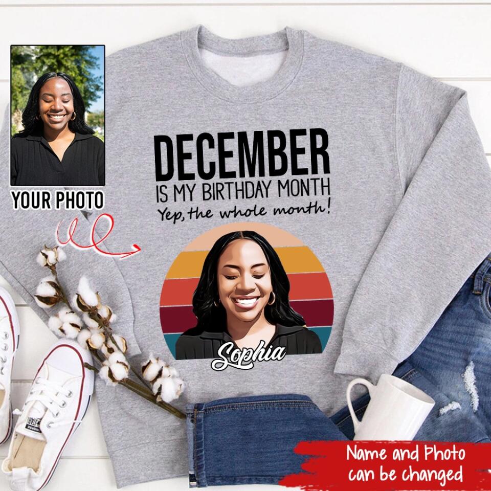 Custom December Birthday Shirt For Woman, Queens Are Born In December Gifts, Melanin Afro Woman Shirt, Black Girl Tee, Afro Queen Gift