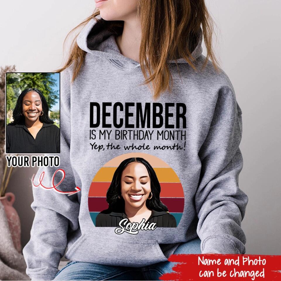 Custom December Birthday Shirt For Woman, Queens Are Born In December Gifts, Melanin Afro Woman Shirt, Black Girl Tee, Afro Queen Gift