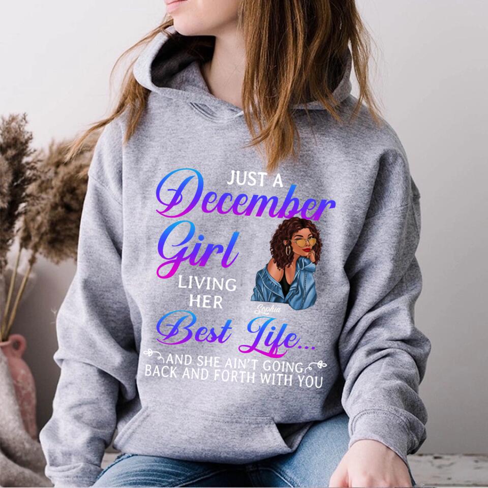 Custom December Birthday Shirt For Woman, Queens Are Born In December Gifts, Melanin Afro Woman Shirt, Black Girl Tee, Afro Queen Gift