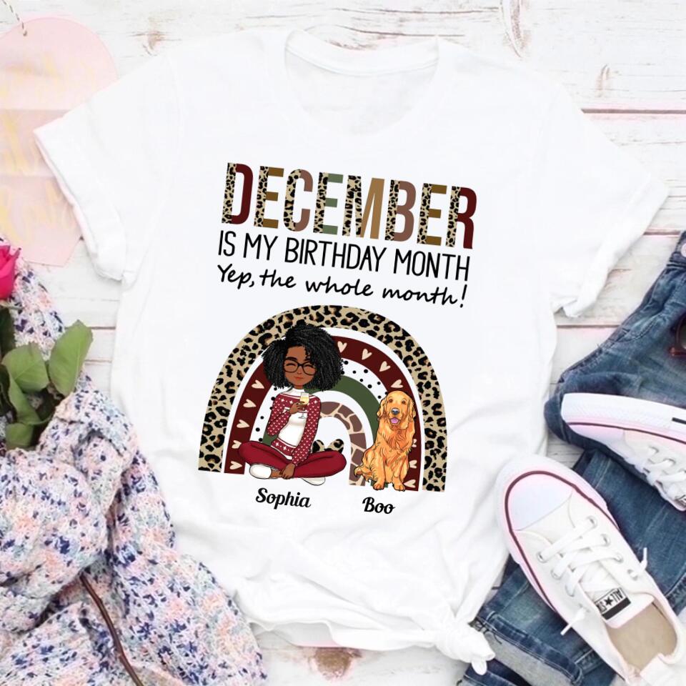 Custom December Birthday Shirt For Woman, Queens Are Born In December Gifts, Melanin Afro Woman Shirt, Black Girl Tee, Afro Queen Gift