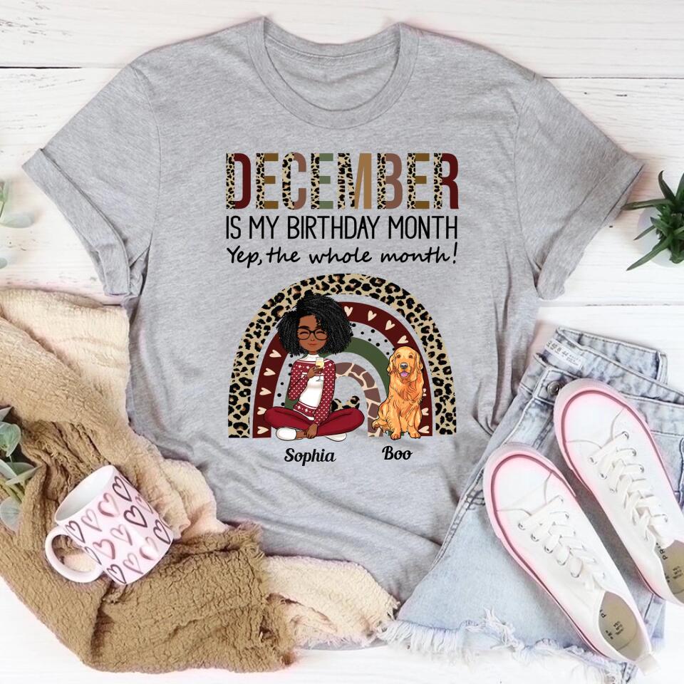 Custom December Birthday Shirt For Woman, Queens Are Born In December Gifts, Melanin Afro Woman Shirt, Black Girl Tee, Afro Queen Gift