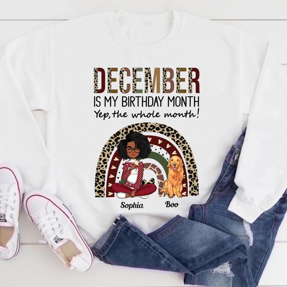Custom December Birthday Shirt For Woman, Queens Are Born In December Gifts, Melanin Afro Woman Shirt, Black Girl Tee, Afro Queen Gift
