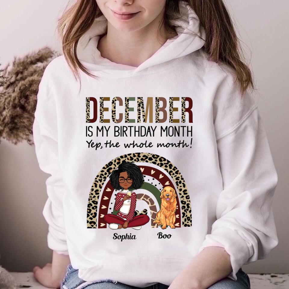 Custom December Birthday Shirt For Woman, Queens Are Born In December Gifts, Melanin Afro Woman Shirt, Black Girl Tee, Afro Queen Gift