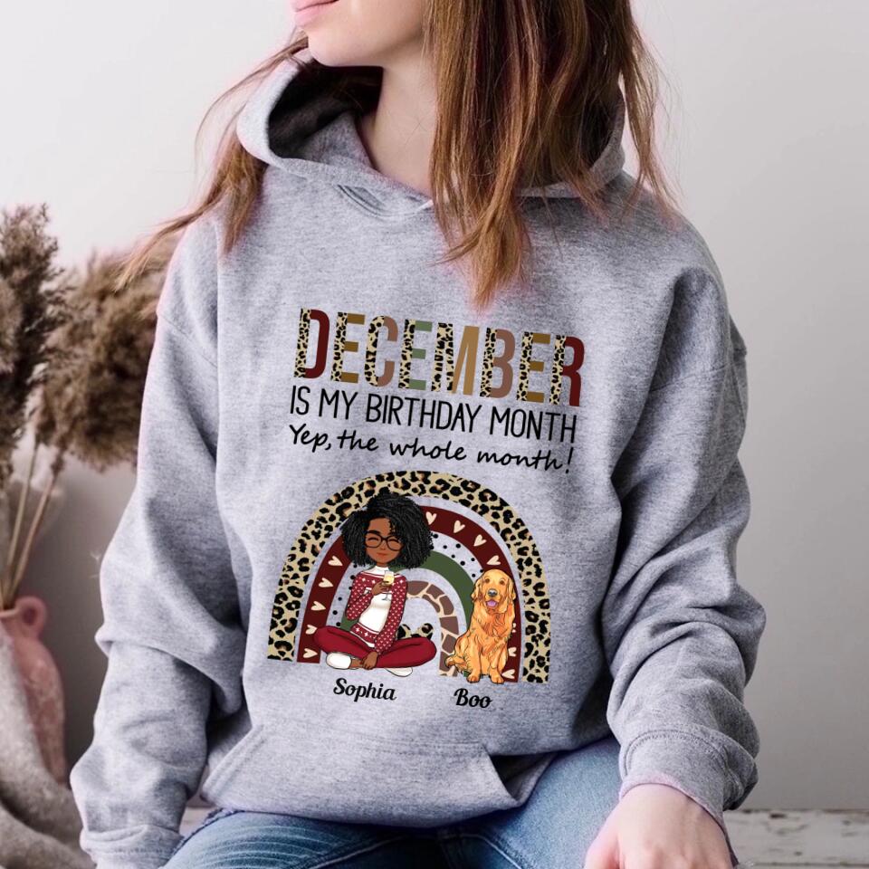 Custom December Birthday Shirt For Woman, Queens Are Born In December Gifts, Melanin Afro Woman Shirt, Black Girl Tee, Afro Queen Gift