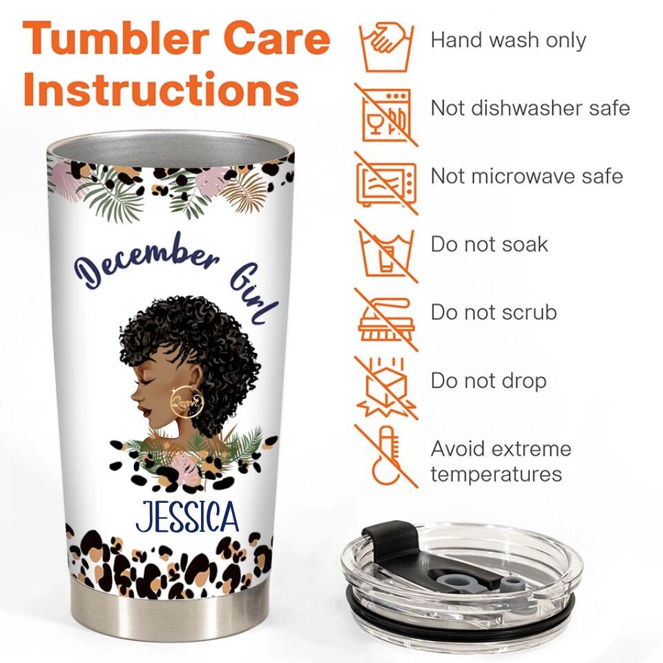 Personalized Tumblers, Birthday Tumbler, Birthdays In December, December Birthday Gifts For Her