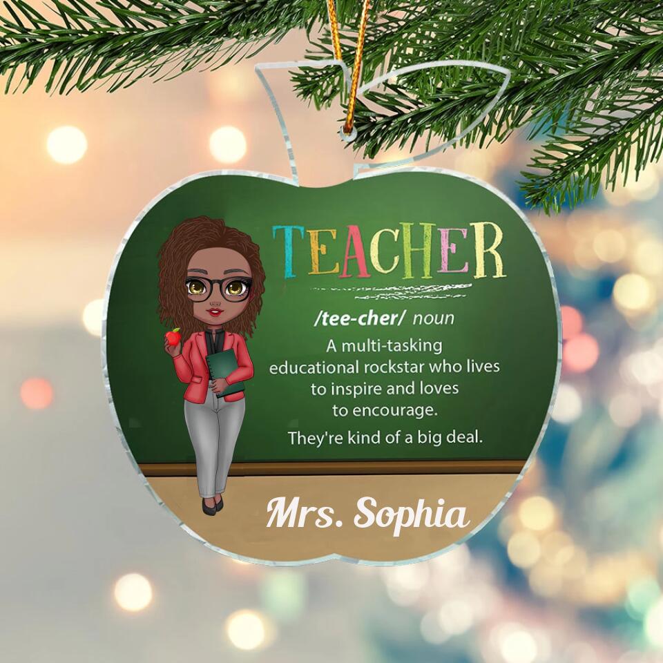 Teacher Definition Christmas Ornaments, Teacher Gifts for Women, Teachers Appreciation Gifts, End of Year Teacher Gifts, Christmas Ornament Gift for Best Teacher Retirement Teacher