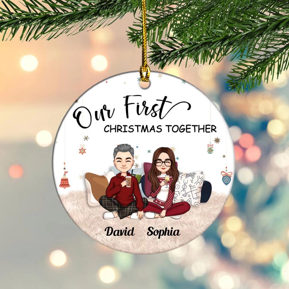 Our First Christmas Ornament 2022, Personalized Our First Christmas Ornaments, First Christmas As Mr And Mrs Ornament