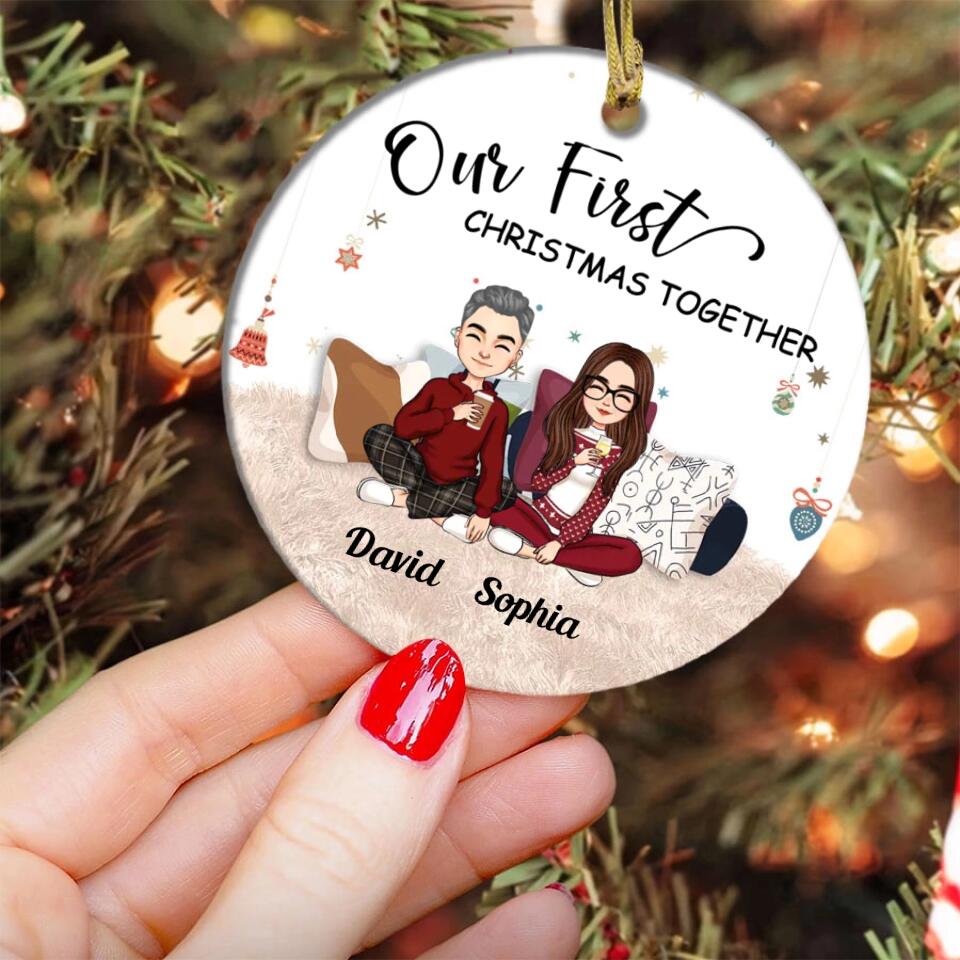 Our First Christmas Ornament 2022, Personalized Our First Christmas Ornaments, First Christmas As Mr And Mrs Ornament