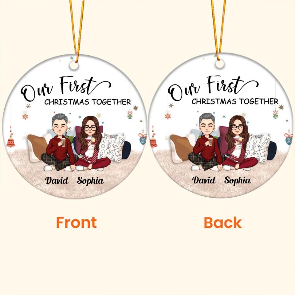 Our First Christmas Ornament 2022, Personalized Our First Christmas Ornaments, First Christmas As Mr And Mrs Ornament