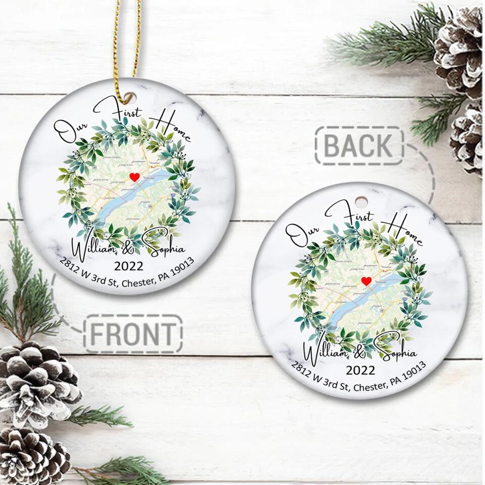 Our First Christmas In Our New Home Ornament, Custom Family Christmas Ornament, Personalized Ornament, New Family Ornament, Christmas Gifts