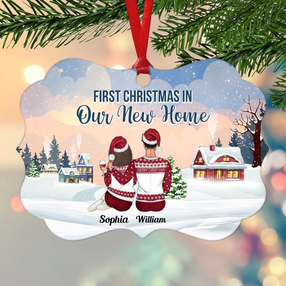 Our First Christmas In Our New Home Ornament, Custom Family Christmas Ornament, Personalized Ornament, New Family Ornament, Christmas Gifts