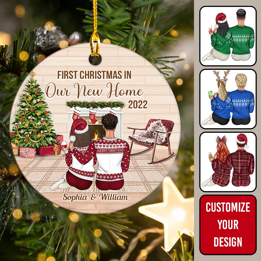 Our First Christmas In Our New Home Ornament, Custom Family Christmas Ornament, Personalized Ornament, New Family Ornament, Christmas Gifts