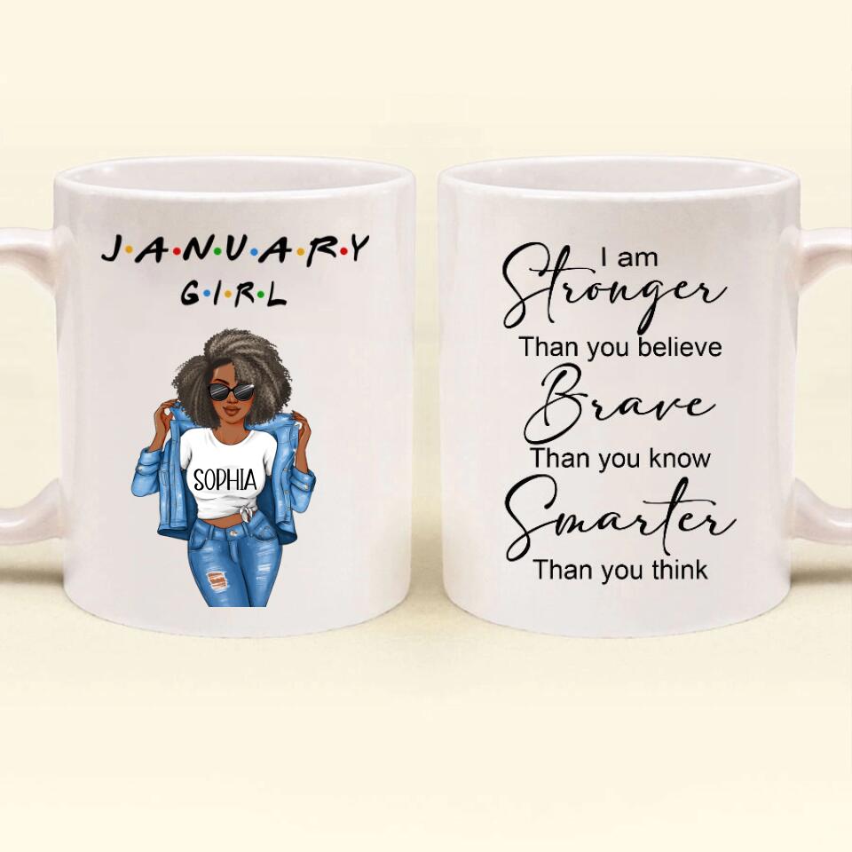 January Birthday Mug, Custom Birthday Mug, Queens are Born In January, January Birthday Mug For Woman, January Birthday Gifts