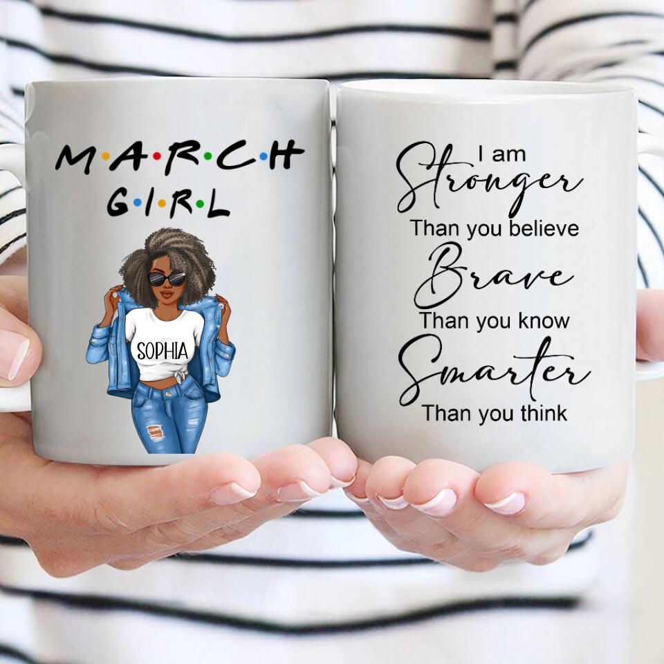 March Birthday Mug, Custom Birthday Mug, Queens are Born In March, March Birthday Mug For Woman, March Birthday Gifts