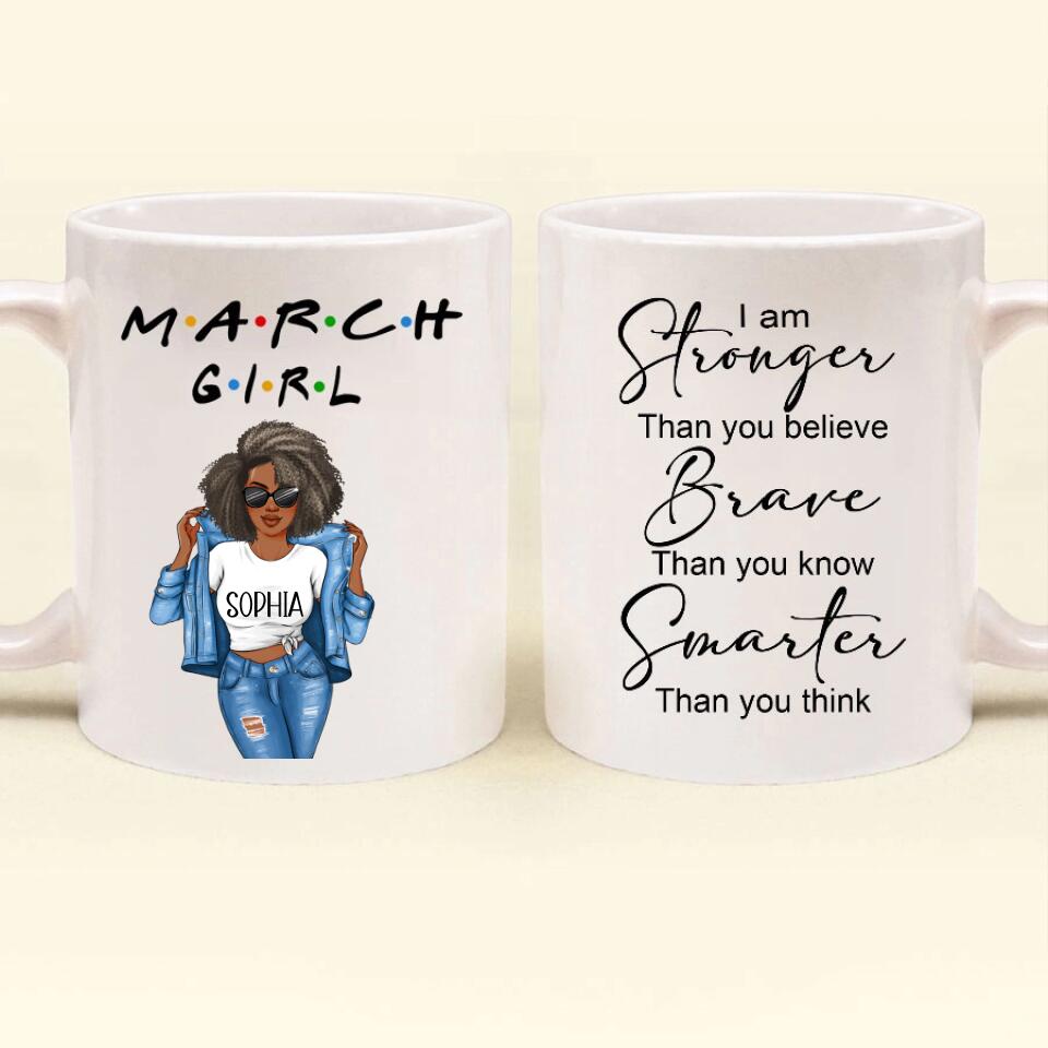 March Birthday Mug, Custom Birthday Mug, Queens are Born In March, March Birthday Mug For Woman, March Birthday Gifts