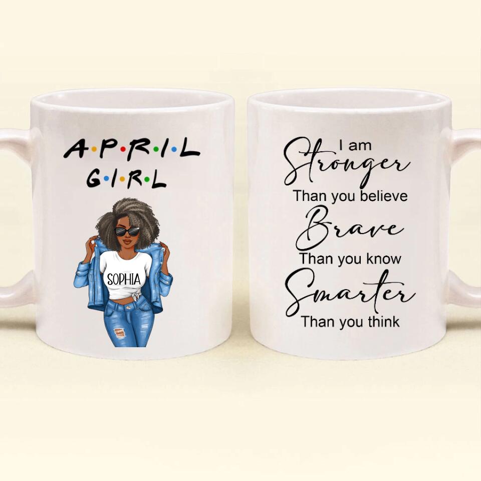 Products April Birthday Mug, Custom Birthday Mug, Queens are Born In April, April Birthday Mug For Woman, April Birthday Gifts