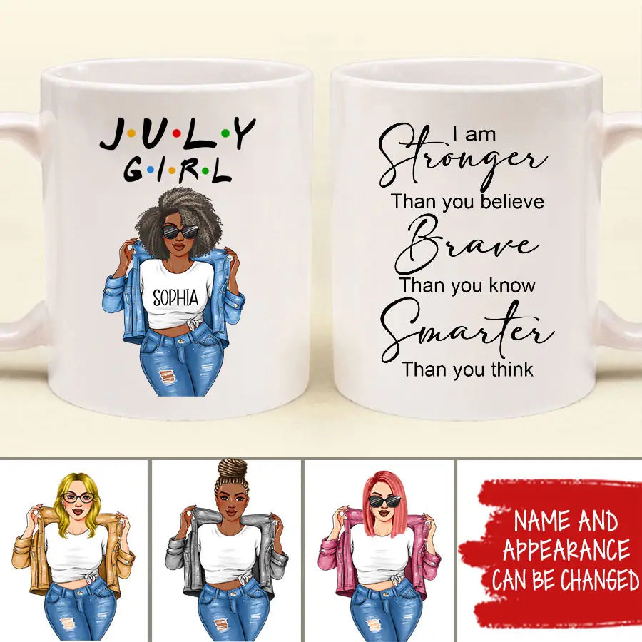 July Birthday Mug, Custom Birthday Mug, Queens are Born In July, July Birthday Mug For Woman, July Birthday Gifts