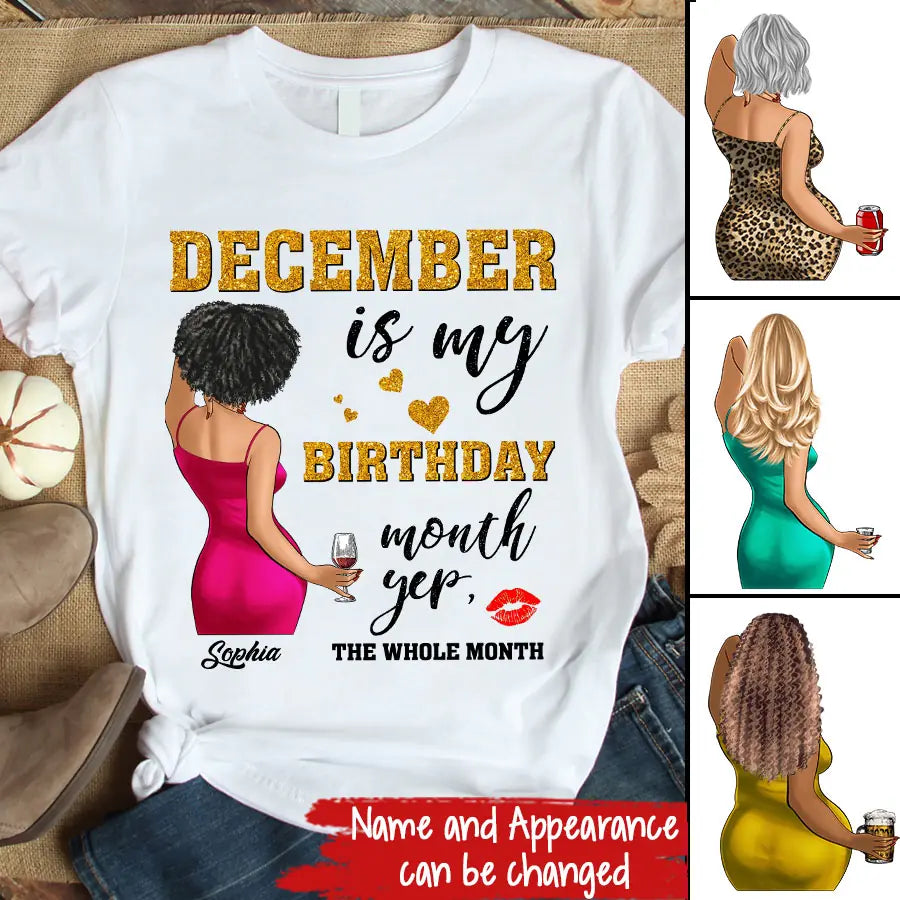 December Birthday Shirt, Custom Birthday Shirt, Queens Are Born In December, December Birthday Shirts For Woman, December Birthday Gifts