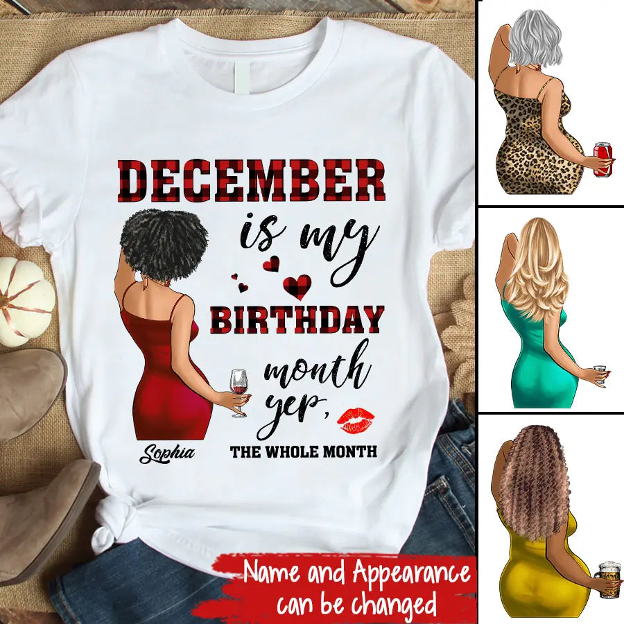 December Birthday Shirt, Custom Birthday Shirt, Queens Are Born In December, December Birthday Shirts For Woman, December Birthday Gifts