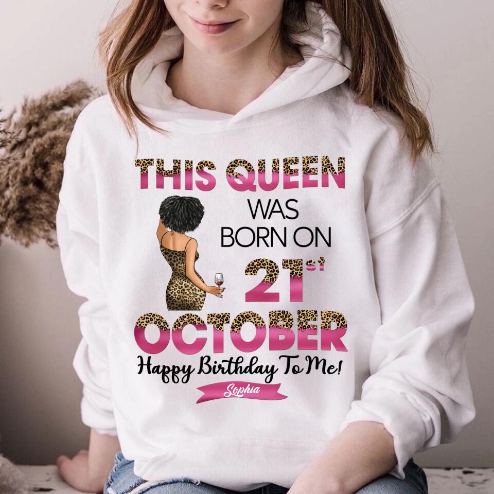 October Birthday Shirt, Custom Birthday Shirt, Queens Are Born In October, October Birthday Shirts For Woman, October Birthday Gifts
