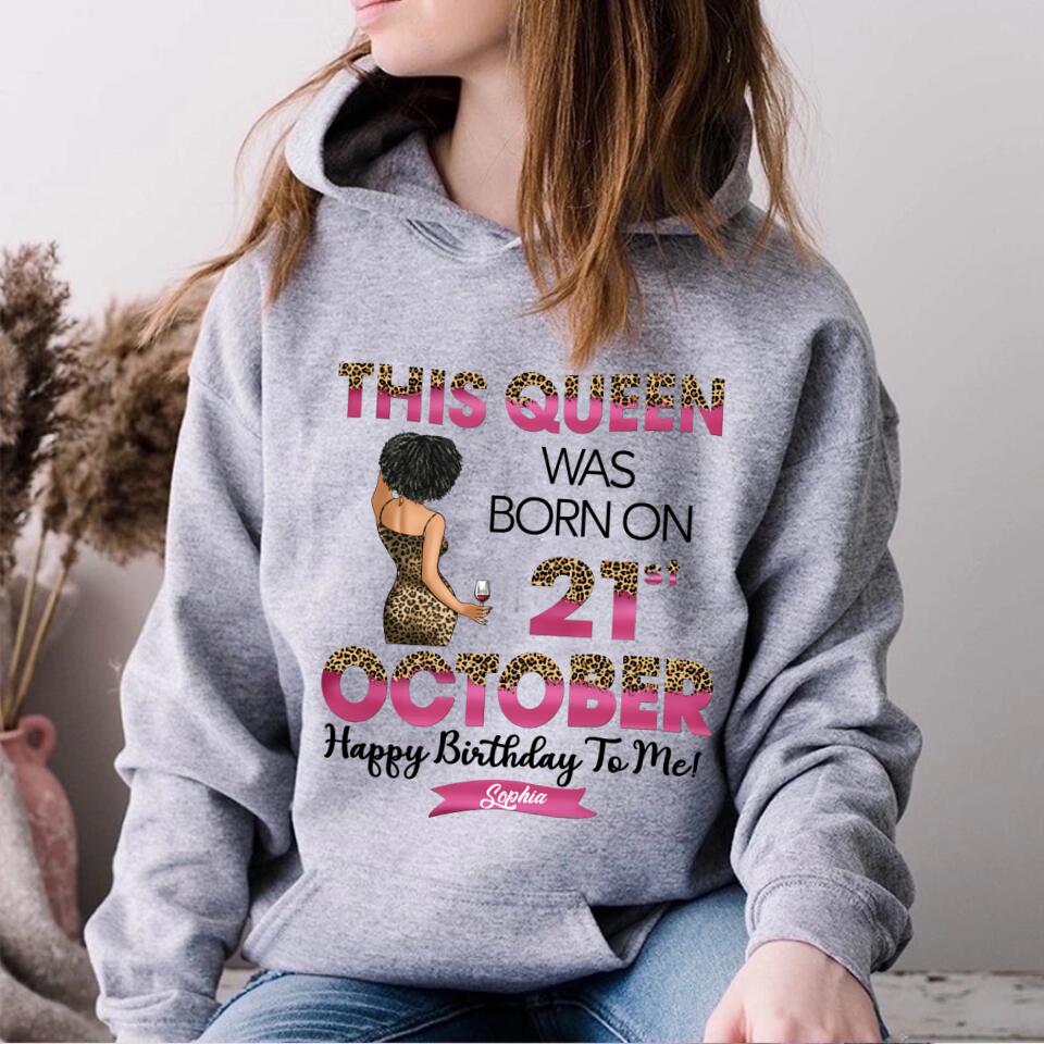 October Birthday Shirt, Custom Birthday Shirt, Queens Are Born In October, October Birthday Shirts For Woman, October Birthday Gifts