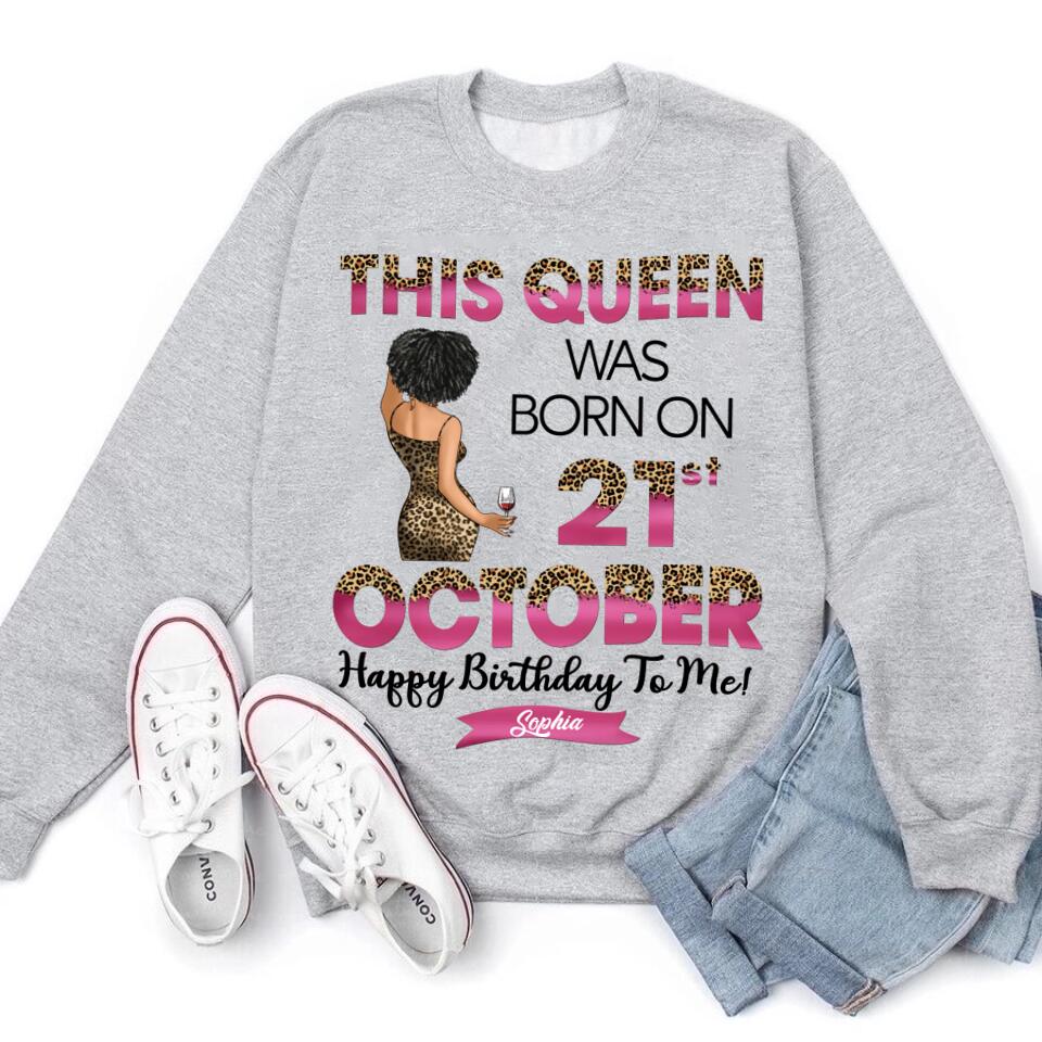 October Birthday Shirt, Custom Birthday Shirt, Queens Are Born In October, October Birthday Shirts For Woman, October Birthday Gifts