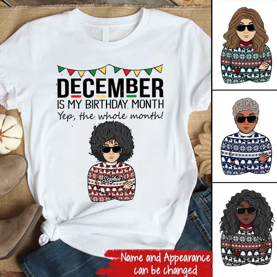 December Birthday Shirt, Custom Birthday Shirt, Queens Are Born In December, December Birthday Shirts For Woman, December Birthday Gifts