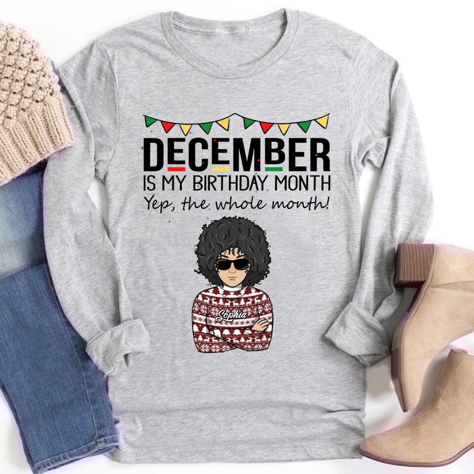 December Birthday Shirt, Custom Birthday Shirt, Queens Are Born In December, December Birthday Shirts For Woman, December Birthday Gifts