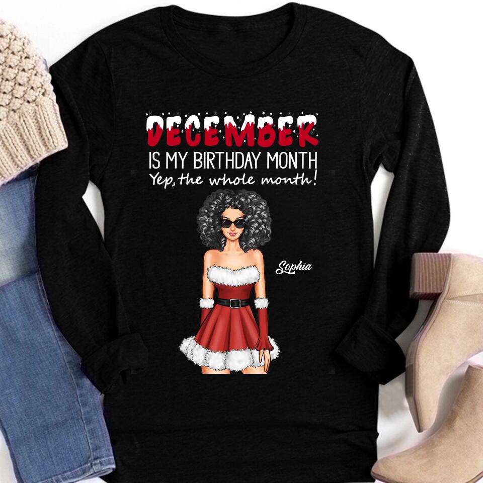 December Birthday Shirt, Custom Birthday Shirt, Queens Are Born In December, December Birthday Shirts For Woman, December Birthday Gifts