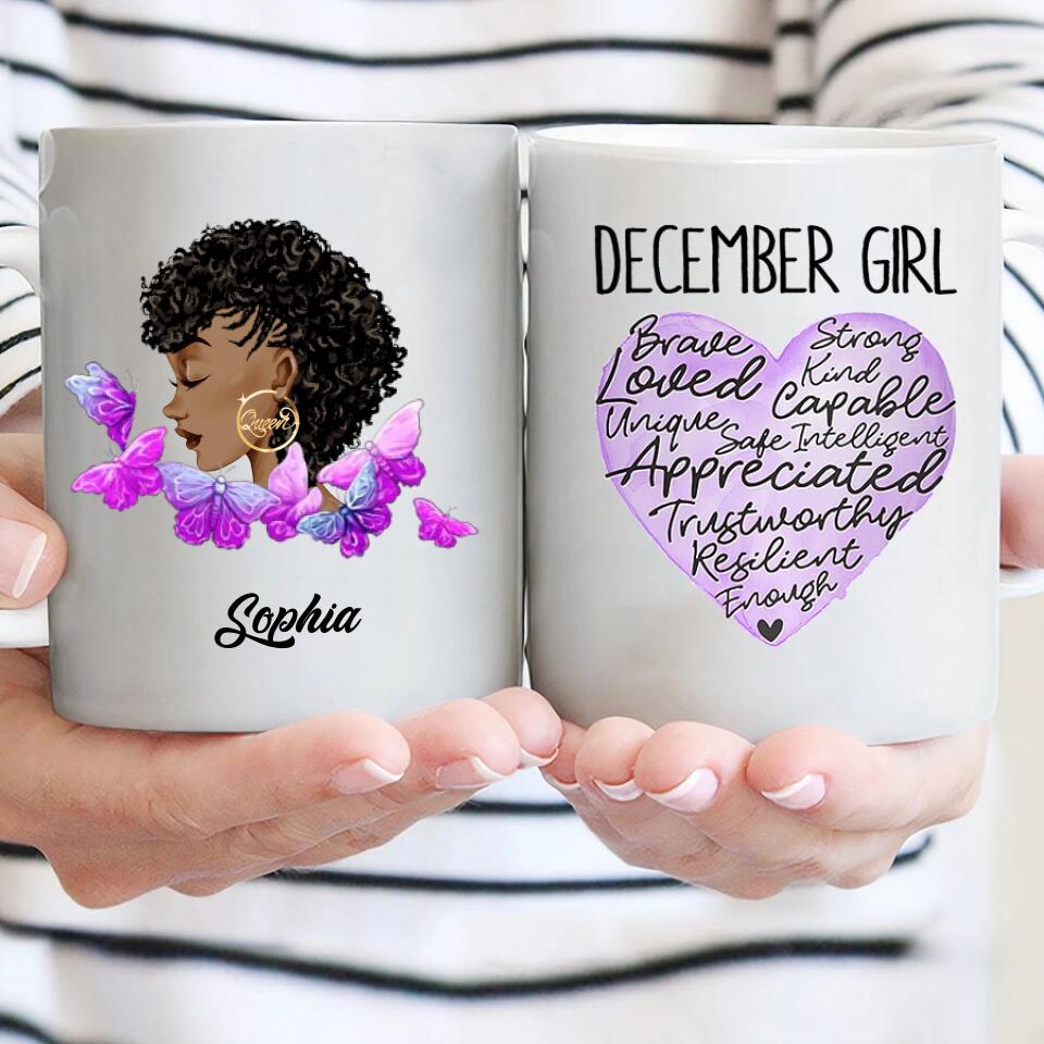 December Birthday Mug, Custom Birthday Mug, Queens are Born In December, December Birthday Mug For Woman, December Birthday Gifts