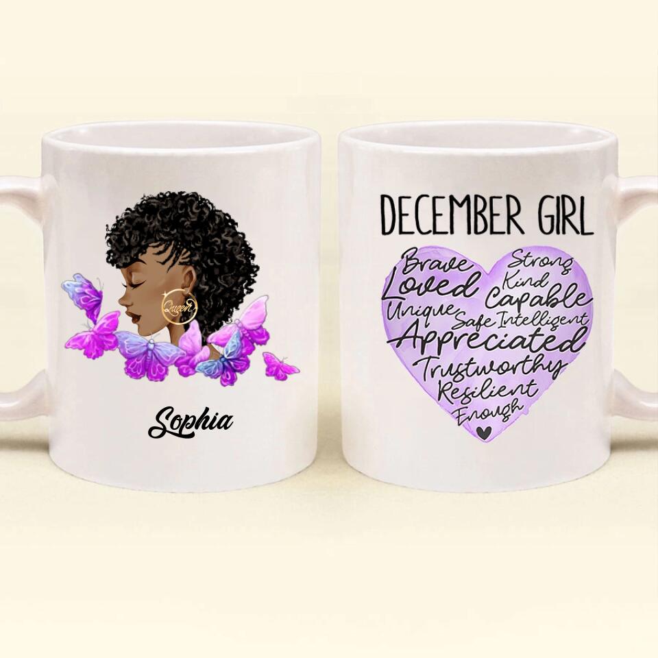 December Birthday Mug, Custom Birthday Mug, Queens are Born In December, December Birthday Mug For Woman, December Birthday Gifts