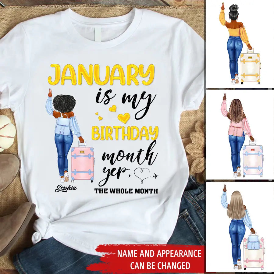 January Birthday Shirt, Custom Birthday Shirt, Queens Are Born In January, January Birthday Shirts For Woman, January Birthday Gifts