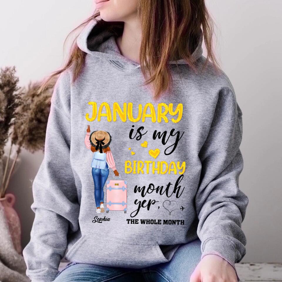 January Birthday Shirt, Custom Birthday Shirt, Queens Are Born In January, January Birthday Shirts For Woman, January Birthday Gifts