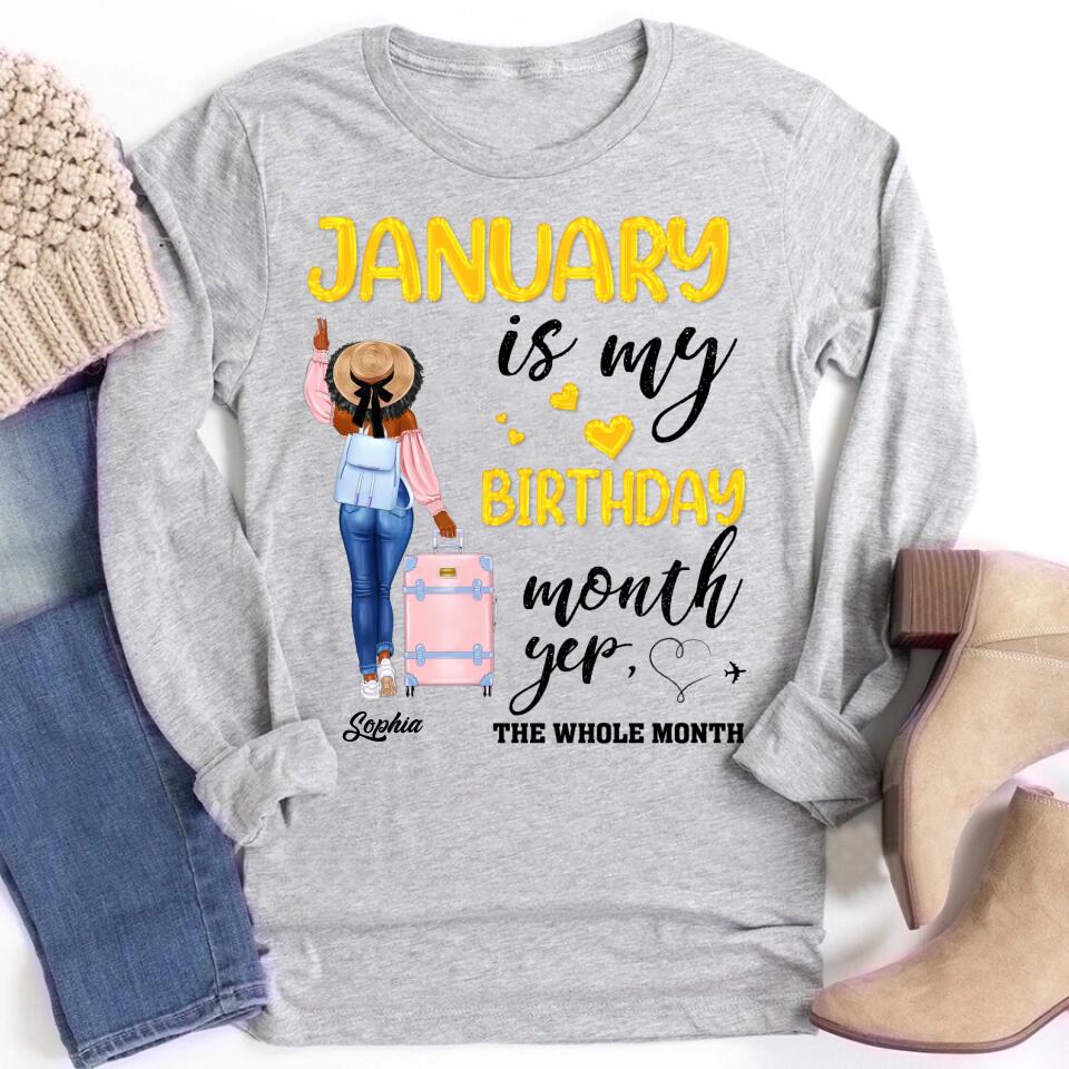 January Birthday Shirt, Custom Birthday Shirt, Queens Are Born In January, January Birthday Shirts For Woman, January Birthday Gifts
