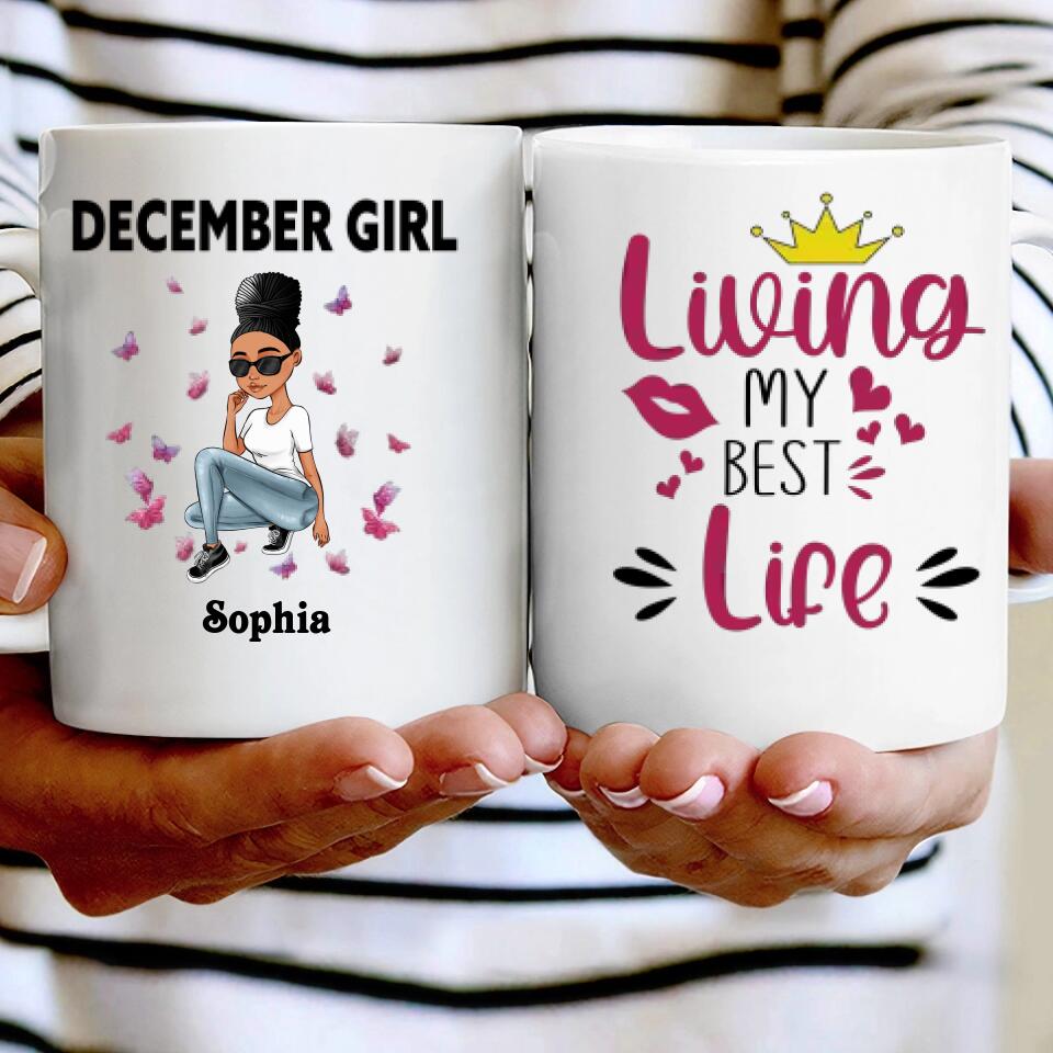 December Birthday Mug, Custom Birthday Mug, Queens are Born In December, December Birthday Mug For Woman, December Birthday Gifts