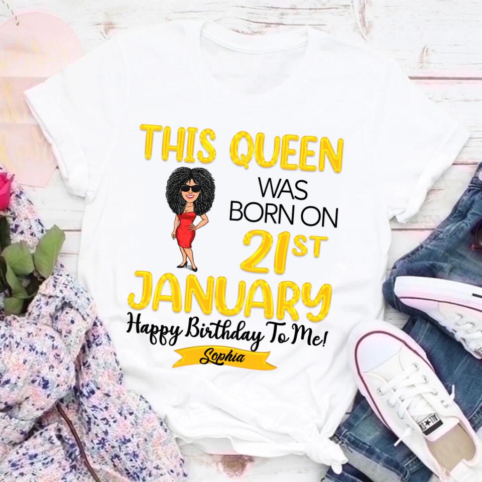 January Birthday Shirt, Custom Birthday Shirt, Queens Are Born In January, January Birthday Shirts For Woman, January Birthday Gifts