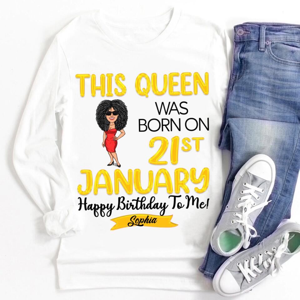 January Birthday Shirt, Custom Birthday Shirt, Queens Are Born In January, January Birthday Shirts For Woman, January Birthday Gifts