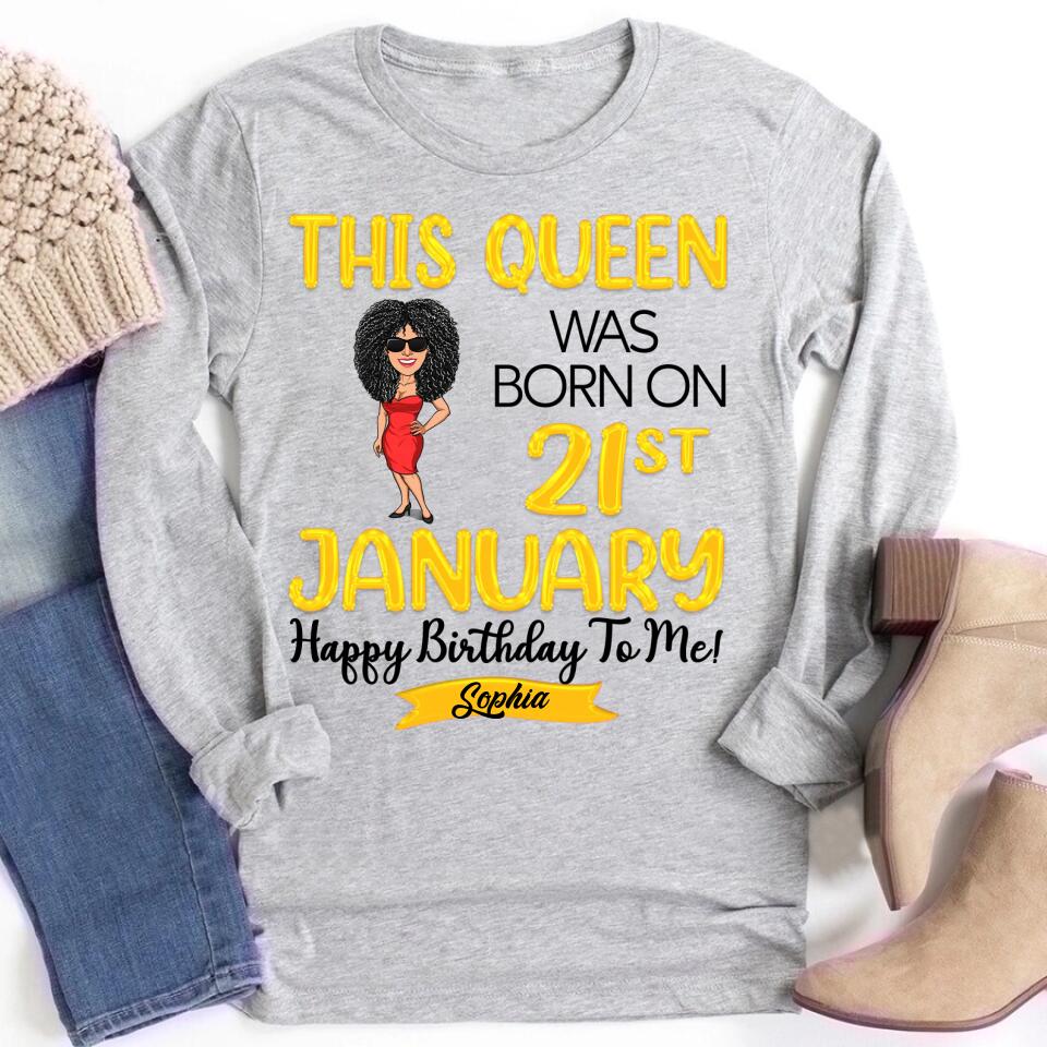 January Birthday Shirt, Custom Birthday Shirt, Queens Are Born In January, January Birthday Shirts For Woman, January Birthday Gifts