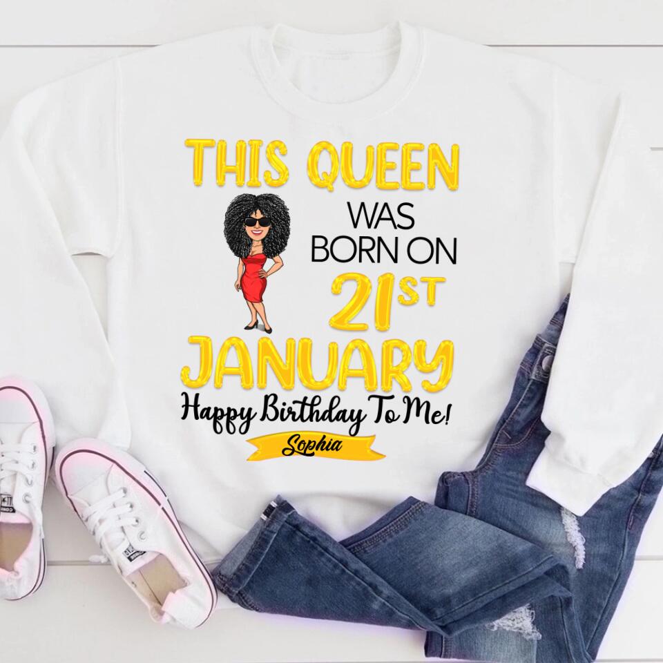 January Birthday Shirt, Custom Birthday Shirt, Queens Are Born In January, January Birthday Shirts For Woman, January Birthday Gifts