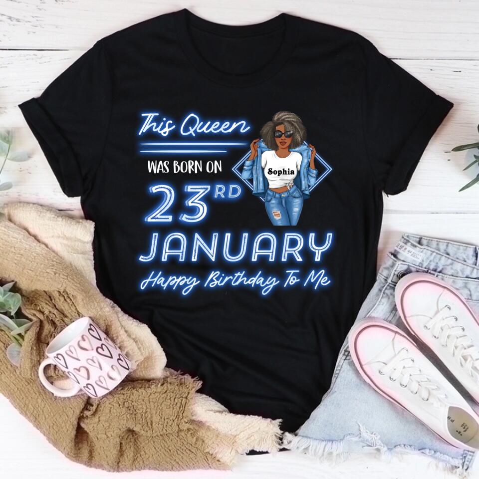 January Birthday Shirt, Custom Birthday Shirt, Queens Are Born In January, January Birthday Shirts For Woman, January Birthday Gifts