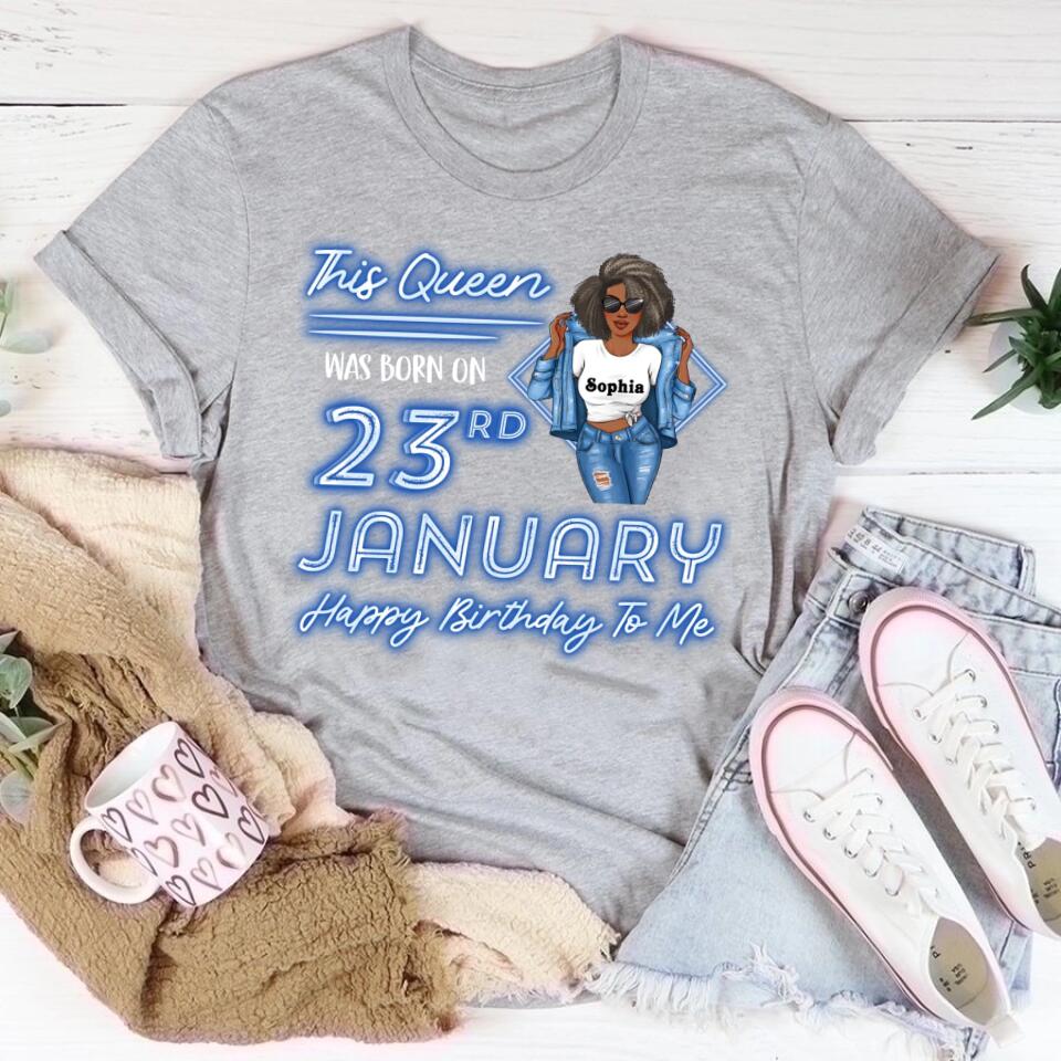 January Birthday Shirt, Custom Birthday Shirt, Queens Are Born In January, January Birthday Shirts For Woman, January Birthday Gifts
