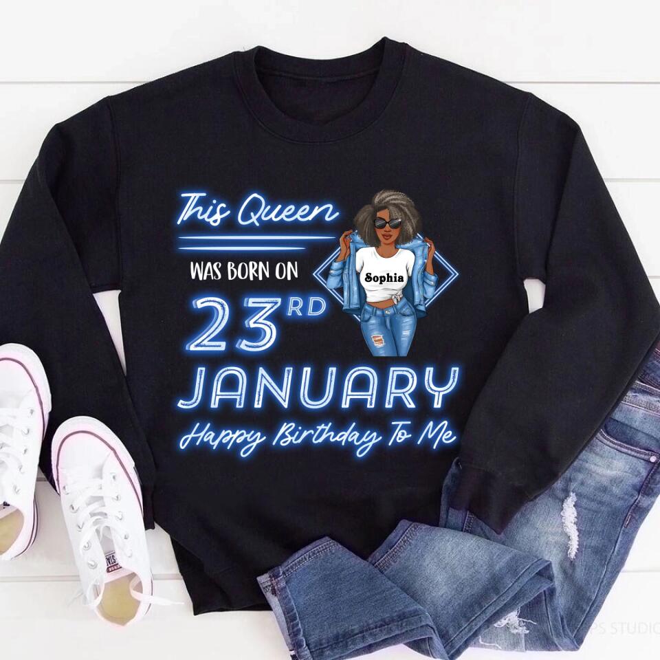 January Birthday Shirt, Custom Birthday Shirt, Queens Are Born In January, January Birthday Shirts For Woman, January Birthday Gifts