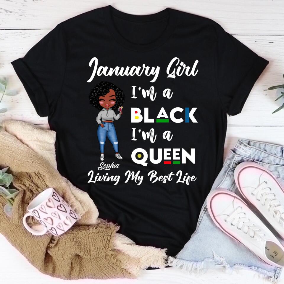 January Birthday Shirt, Custom Birthday Shirt, Queens Are Born In January, January Birthday Shirts For Woman, January Birthday Gifts