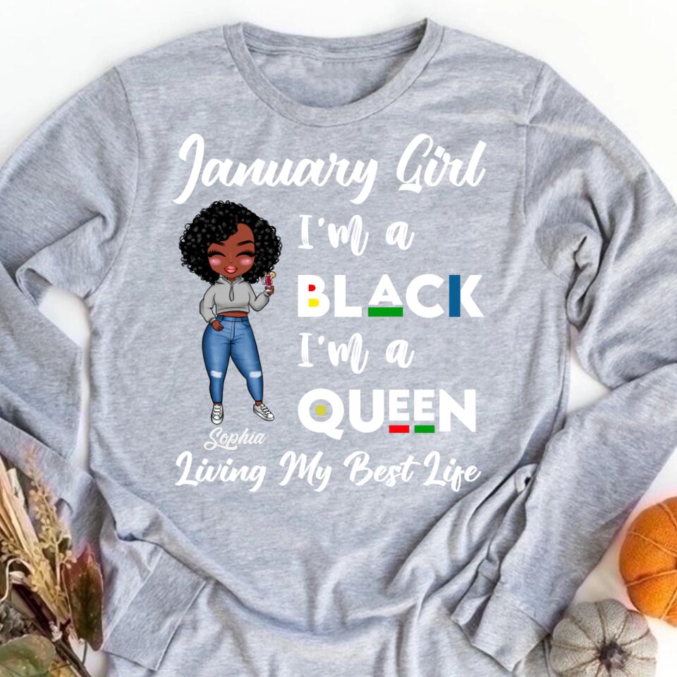 January Birthday Shirt, Custom Birthday Shirt, Queens Are Born In January, January Birthday Shirts For Woman, January Birthday Gifts