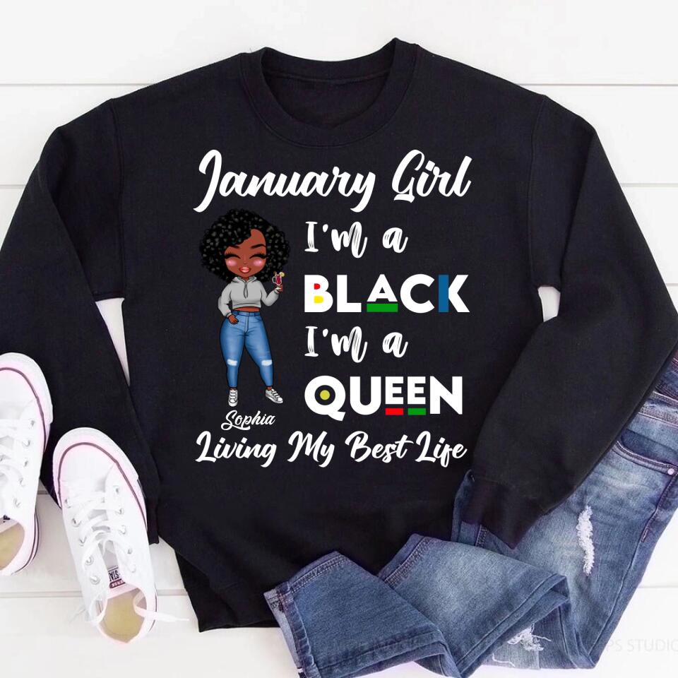 January Birthday Shirt, Custom Birthday Shirt, Queens Are Born In January, January Birthday Shirts For Woman, January Birthday Gifts