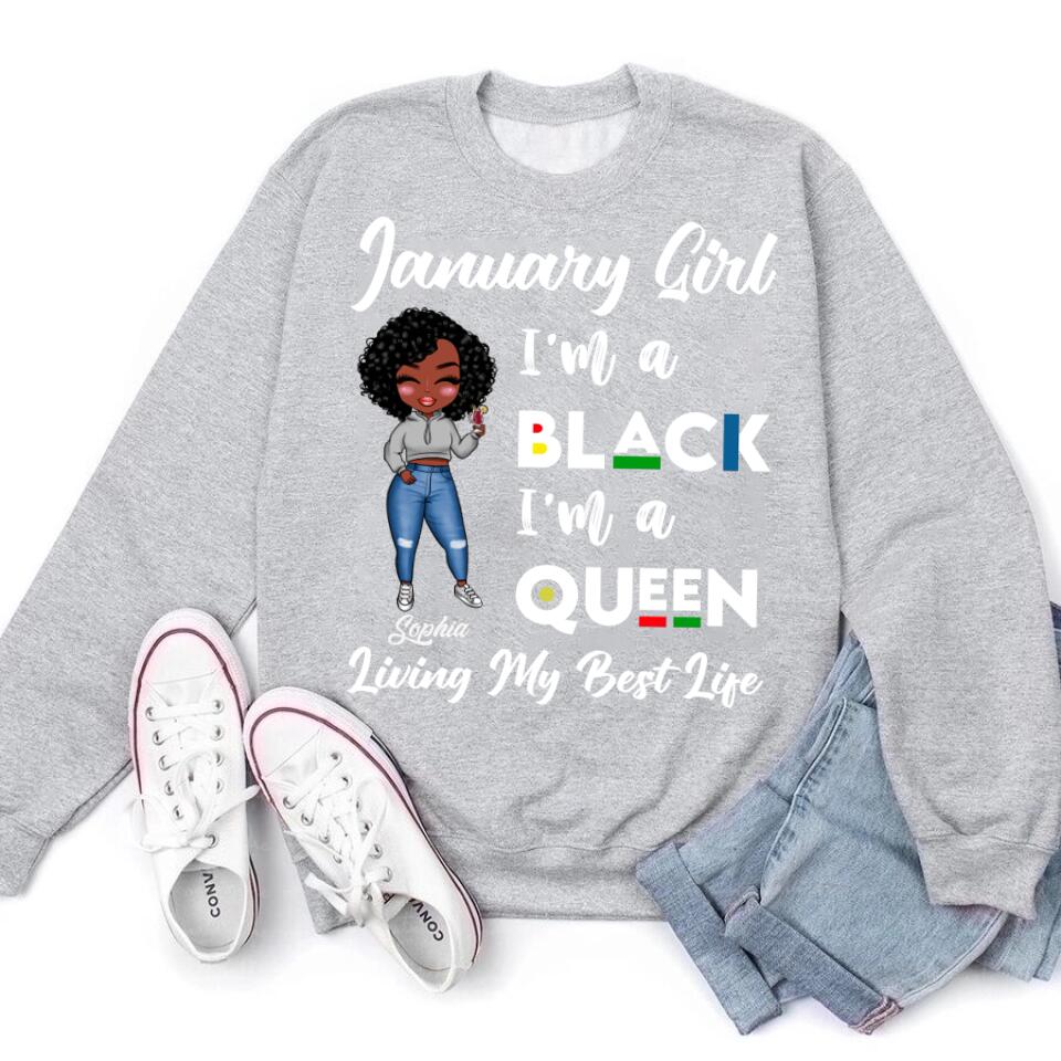 January Birthday Shirt, Custom Birthday Shirt, Queens Are Born In January, January Birthday Shirts For Woman, January Birthday Gifts