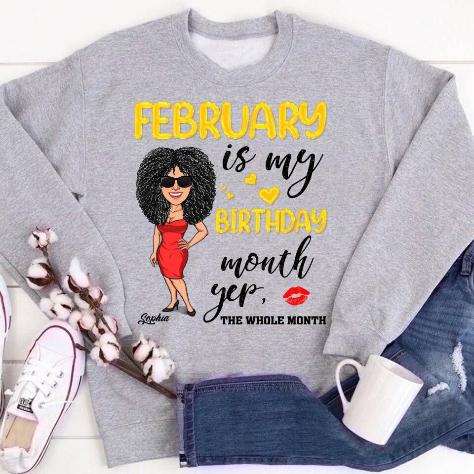 February Birthday Shirt, Custom Birthday Shirt, Queens Are Born In February, February Birthday Shirts For Woman, February Birthday Gifts